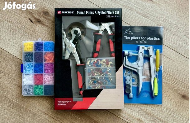 Eladó lyukasztókészlet, patentozó készlet! Új! Bontatlan!