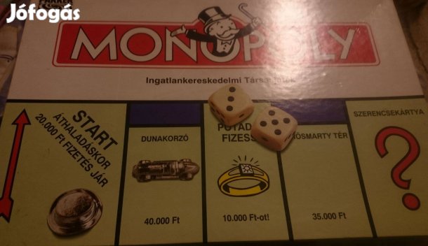 Eladó magyar kiadású Monopoly kultikus társasjáték! Szinte új!