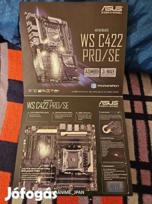 Elado minden tartozekaval egy bolti allapotu Asus WS C422 Pro/SE alapl