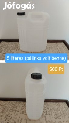 Eladó műanyag kannák (4 db)