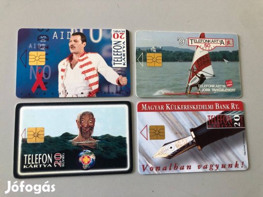 Eladó négy darab használt, de ritka kis szériás telefonkártya