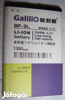 Eladó nem használt BP-3L utángyártott akkumulátor Nokiához