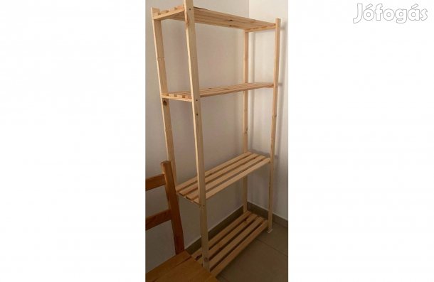 Eladó polcos faállvány 170x80x30 natúr