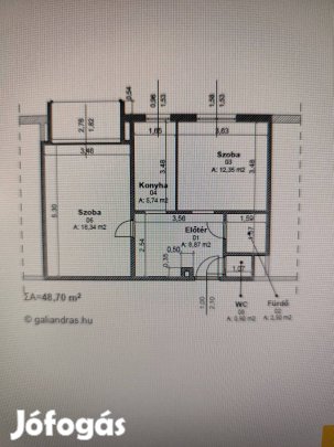 Eladó prémium elhelyezkedésű, azonnal hasznosítható 2 szobás lakás a