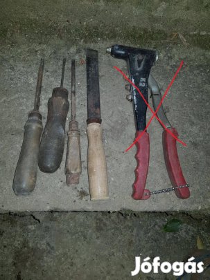 Eladó régi kézi fa véső, reszelő