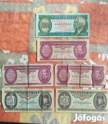 Eladó régi magyar papír pénz (6 db)