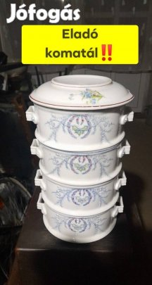 Eladó régi szép komatál, porcelán ételhordó