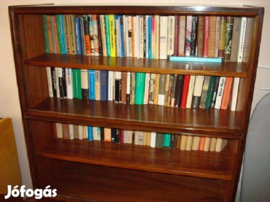 Eladó régi vitrines könyvespolc + 2 ajtós polccal! Antik