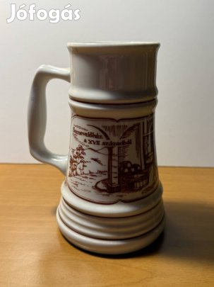 Eladó retro nagy méretű, Alföldi porcelán sörös kupa