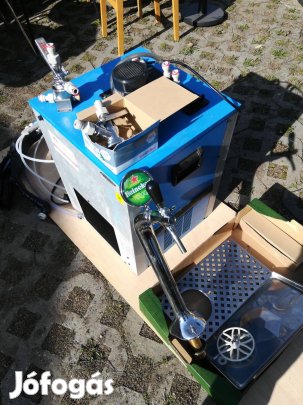 Eladó sörcsap, kétkörös hűtő, fejek, torony, co palack, stb