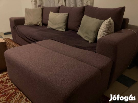 Eladó szép állapotú, használt 3 személyes kihúzható sarokkanapé