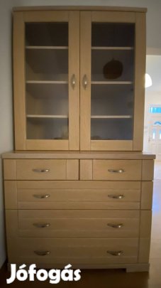 Eladó tömörfa, egyedi gyártású tölgyfa Tálalószekrény