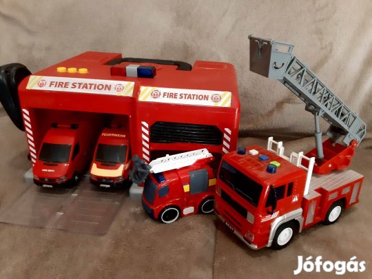 Eladó tűzoltó állomás tűzoltó autókkal