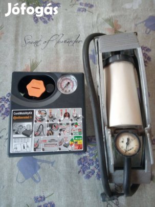 Eladó új 12 .V.-tos autóba való légkompresszor és egy lábpumpa