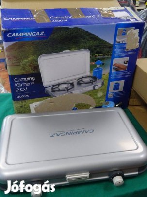 Eladó új Campingaz 2 CV 4000W hordozható kemping gáztűzhely dobozában!