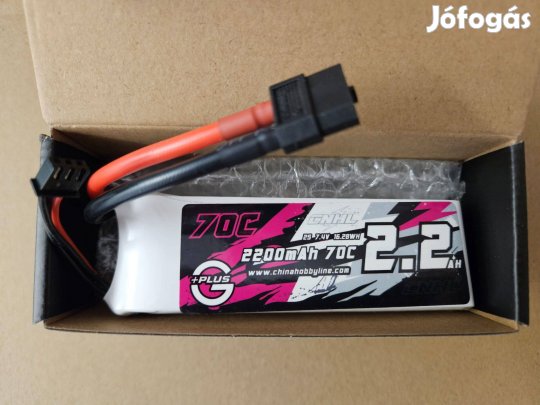 Eladó új Cnhl 2200mAh 7.4V 2S Lipo Battery 70C XT60 Plug