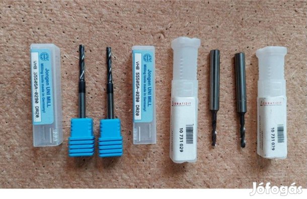 Eladó új D2.9 Vhm fúrók egyben