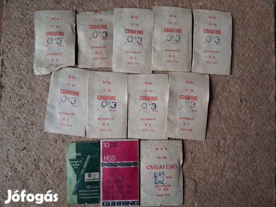 Eladó új HSS mikro fúrók D0.3 D0.4 D0.6 D0.43 bal