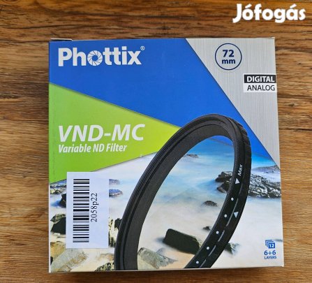 Eladó új Phottix Vnd-MC variable ND filter 72mm