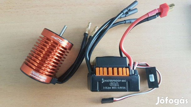 Eladó új Waterproof 1/10 Brushless szett 60A ESC/3300kv motor
