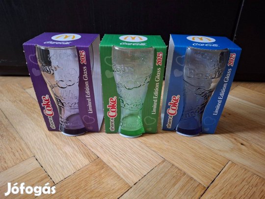 Eladó új, bontatlan Mc Donald's Mcdonalds Mekis Coca-Cola poharak