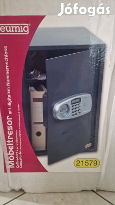 Eladó új, nagy, bontatlan csomagolású számkódos bútorszéf