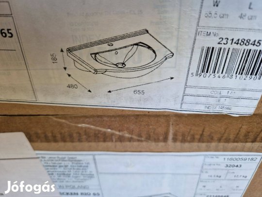 Eladó új porcelán mosdókagyló