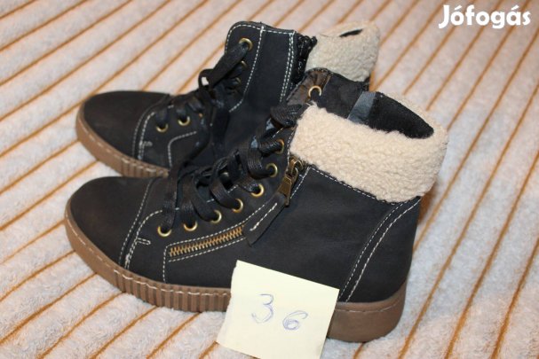 Eladó új,szőrgalléros,magasszárú, 36-os bakancs