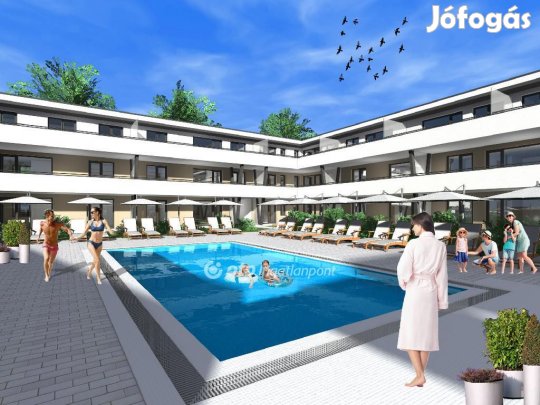 Eladó újépítésű vízparti lakás, Tiszafüred