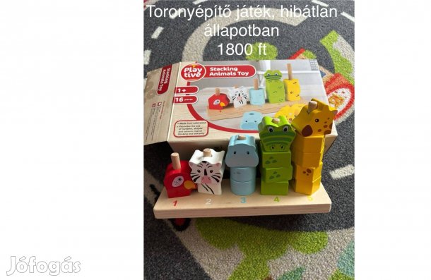 Eladó újszerű állapotú toronyépítő játék (Playtive)