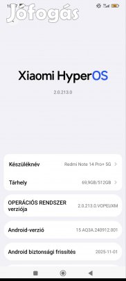 Eladó újszerű redmi 14pro+
