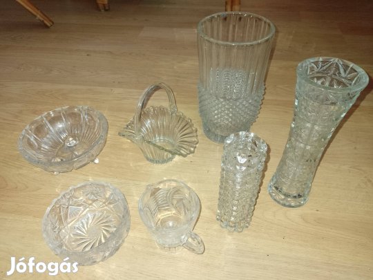 Eladó újszerű retro hibátlan vastag falú üveg tárgyak Zalaegerszegen