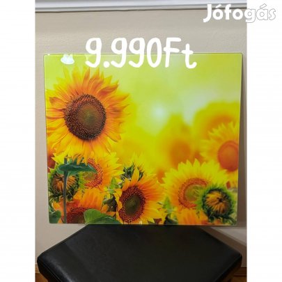 Eladó üveg virágmintás kép