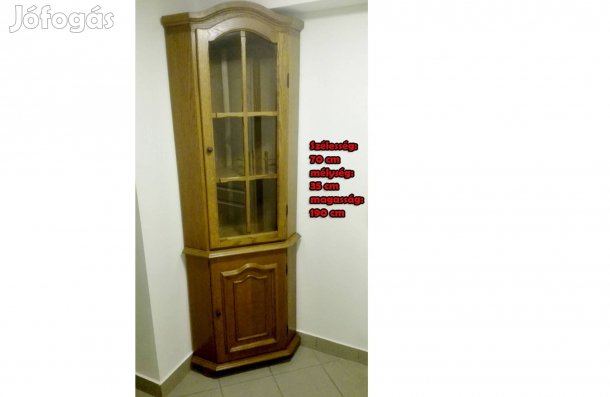 Eladó üveges sarokszekrény!