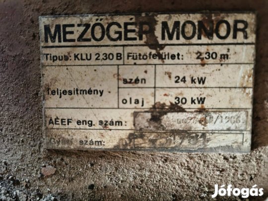 Eladó vegyes tüzelésű kazán