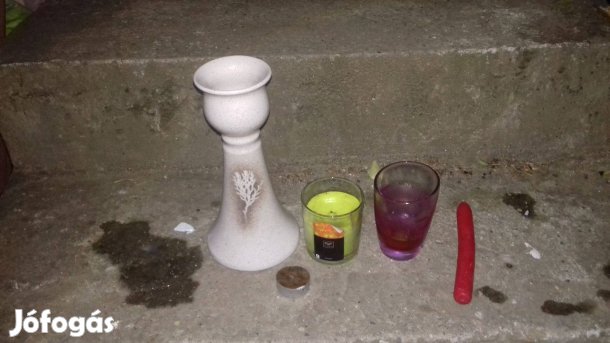 Eladó virág váza és gyertyák