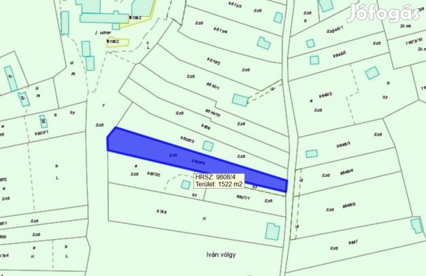 Eladó zártkerti telek Szekszárdon Iván-völgyben (9808/4 hrsz.)