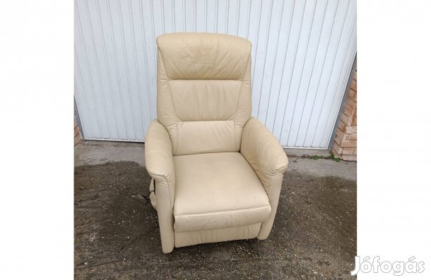 Elastoform eredeti német felállást segítő relax bőr fotel jó állapotba