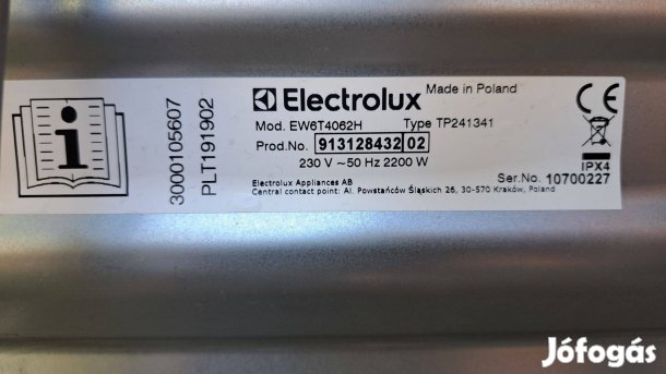 Electrolux felültöltős mosógép - javítandó