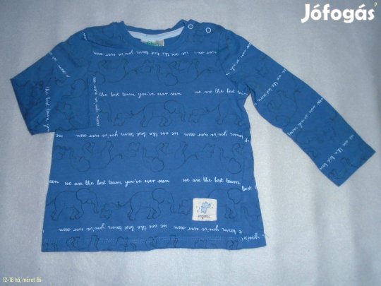 Elefánt mintás hosszú ujjú felső 12-18 hó méret 86