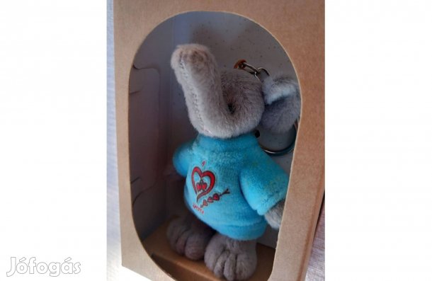 Elefántos kulcstartó, "I love you" felirattal, Valentin napra is