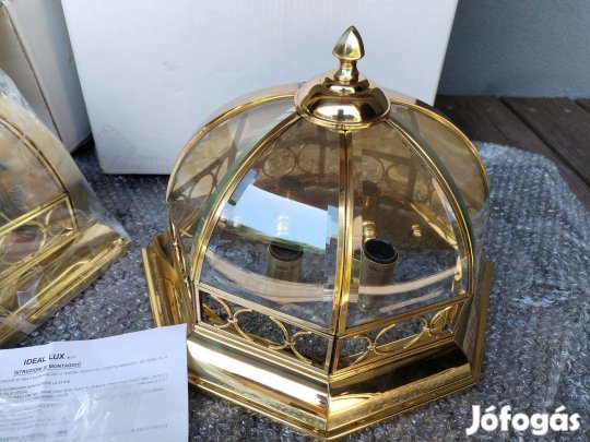 Elegáns Art Deco stílusú sárgaréz falilámpa / falikar / 2db