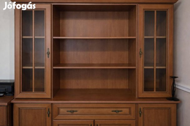 Elegáns Black Red White (Brw) New York vitrines tálalószekrény