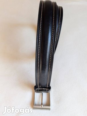 Elegáns Fekete Öv - Derékszíj! Valódi Bőr! Prémium minőség! - 98cm