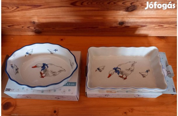 Elegáns Libás kerámia tepsi, sütőtál 17 cm - Új