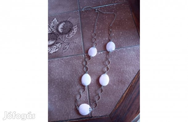 Elegáns Rózsaszín hosszú nyaklánc max. 55 cm, állítható - Új