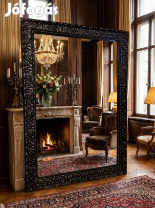 Elegáns, nagyméretű Barokk-Modern fali tükör (126x87 cm) Új!