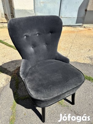 Elegáns bársony fotel / szék - sötét színben