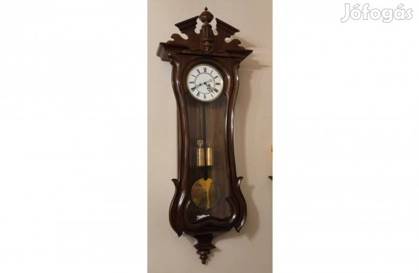 Elegáns és kecses antik biedermeier G.B. fali óra 1870 évekből