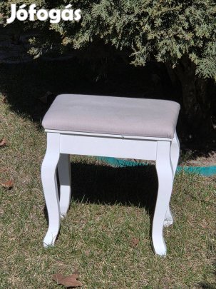Elegáns fehér, fésülködőasztalhoz vagy sminkasztalhoz való ülőke